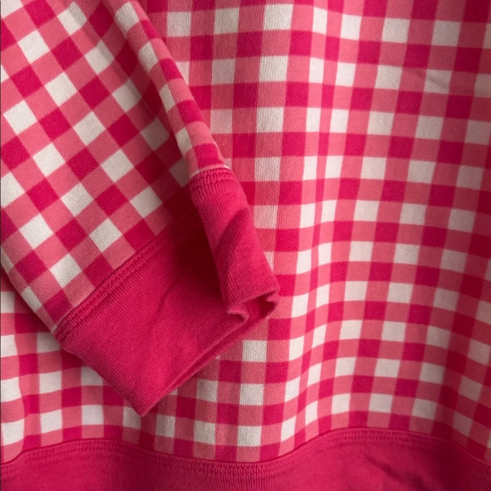 Talbots Pink and White Checkered Sweatshirt - Picture 5 of 6